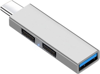 HUB USB C MINI 3 PORTY ROZDZIELACZ 1xPORT USB 3.0 2xPORT USB 2.0