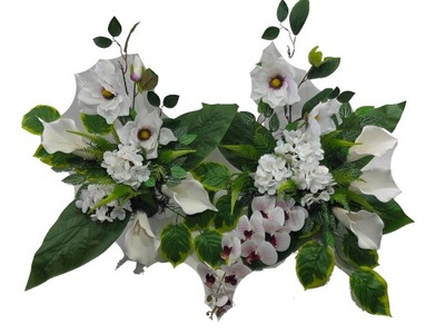 STROIK NA GRÓB WIANEK WIĄZANKA KOMPLET RÓŻA