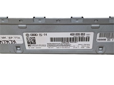 Тюнер радіо mmi 3g audi a6 a7 4g0035053 фото №1