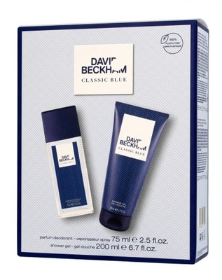 David Beckham Classic Blue zestaw men dezodorant + żel pod prysznic