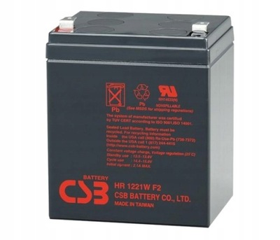 Akumulator AGM CSB HR1221 WF2 12V 5,3Ah UPS APC