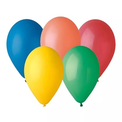 Balony lateksowe kolorowe żywe kolory 26cm 10szt