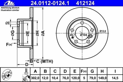 DISKU HAMULC. BMW 5 E34 88-95 