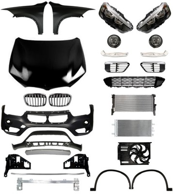 Bmw x1 f48 x line 15- бампер капот pas решітка радіатора фото №1