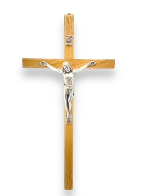 Krzyż DREWNIANY 16 cm - jasny brąz
