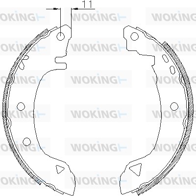 WOKING Z4182.00 КОЛОДКИ ГАЛЬМІВНІ 203X39