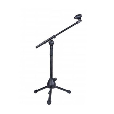 Statyw mikrofonowy z uchwytem na mikrofon - niski, łamany - czarny