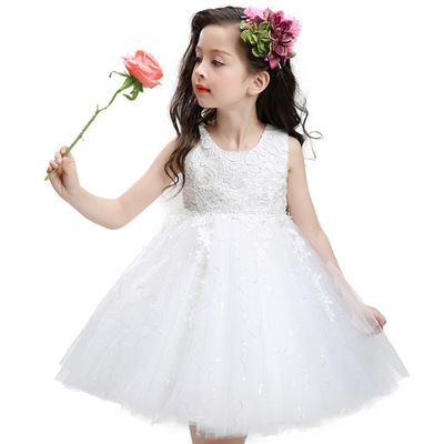 Elegancka sukienka koronkowa dziewczęca kwiat Nowy
