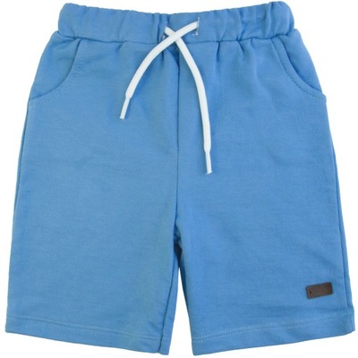 KRÓTKIE spodnie letnie SPODENKI niebieskie 110
