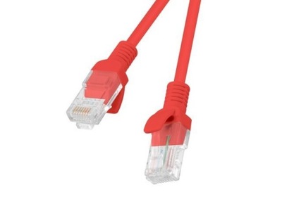 Kabel patchcord U/UTP kat.6 0,5m czerwony