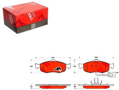 Trw тормозные колодки тормозные ford cougar 2.0 16v ec_ фото №1