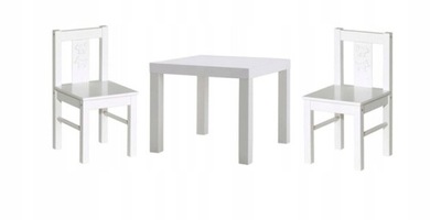 Ikea zestaw stolik lack + 2 x krzesełko kritter