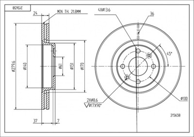 Диск тормозная hart 215 658 фото №1