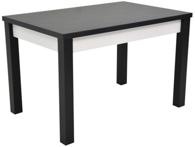 nierozkładany stół czarno-biały 80x120 cm