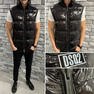 DSQUARED2 kamizelka S połysk bez kaptura DSQ2 r.44