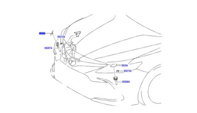 Camry 21-24 кришка заглушка кришка насадка омивач лампа перед 1f7 фото №1