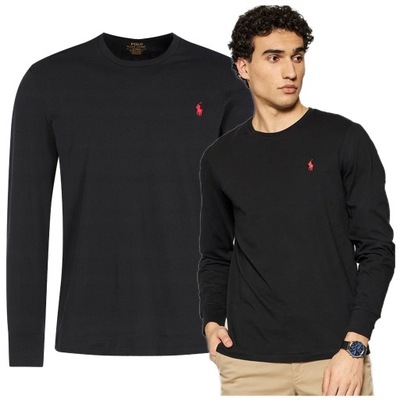 polo ralph lauren longsleeve pánske tričko s dlhým rukávom čierne S