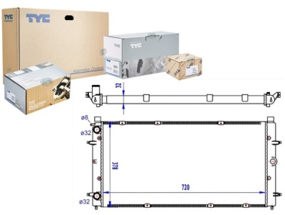Tyc 737-0059-r радиатор, система охлаждение двигателя фото №1