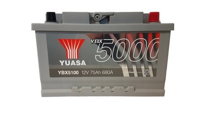 YUASA 5000 YBX5100 12V 75AH 710A