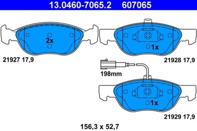 КОЛОДКИ ТОРМОЗНЫЕ FIAT ПЕРЕД BRAVO/BRAVA/MAREA 95-02 Z ДАТЧИКОМ 13.0460-70