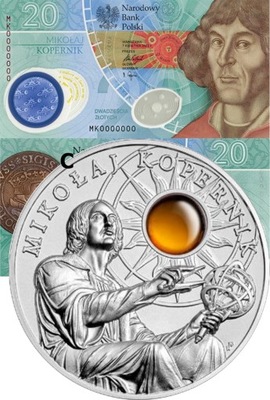 50 zł i 20 zł MIKOŁAJ KOPERNIK moneta + banknot FV
