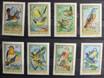 Węgry fauna ptaki pełna seria rok 1973 M czyste