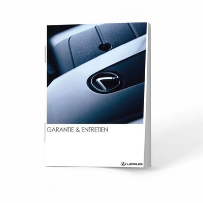 LEXUS FRANCUSKA LIBRO DE MANTENIMIENTO GWARANCYJNA  