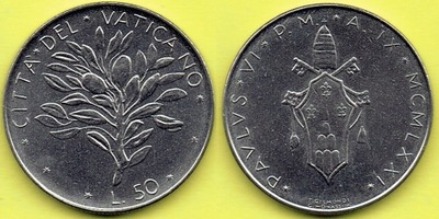Watykan 50 Lire 1971 r.