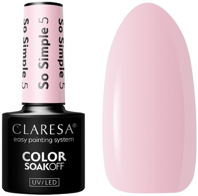 LAKIER HYBRYDOWY SO SIMPLE 5- 5g CLARESA Baby pink