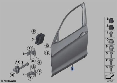 41007364789 DE PUERTA PARTE DELANTERA IZQUIERDA BMW X4 F26  