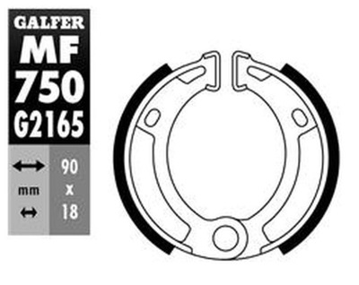 GALFER ZAPATAS DE TAMBOR DE FRENADO PARTE TRASERA MBK MOTOBEKANE BOOSTER 50 94-  