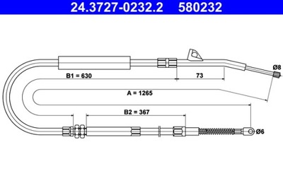 CABLE FRENOS DE MANO BMW 7 E38 95-01 IZQUIERDO PARTE TRASERA  