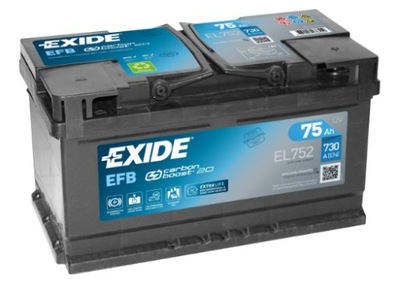 BATERÍA EXIDE EFB START-STOP 75AH/730A P+  