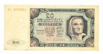 20 ZŁOTYCH 1948 ROK s. KC st. 3