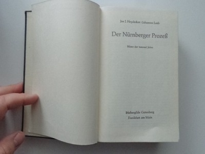 DER NURNBERGER PROCESS Joe. J. Heydecker niem.