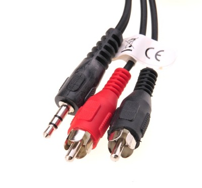 Kabel mini Jack 3,5stereo /2xRCA(cinch) 15m (002