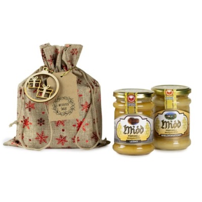 ZESTAW MIODÓW NATURLANYCH RZEPAKOWY WIELOKWIATOWY 2x330g W WORKU 2024