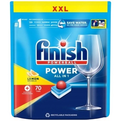 TABLETKI FINISH POWER ALL IN 1 LEMON 70 SZT