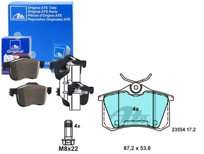 Ate тормозные колодки тормозные citroen задняя c2 c3 c4 c8 ds3 d фото №1