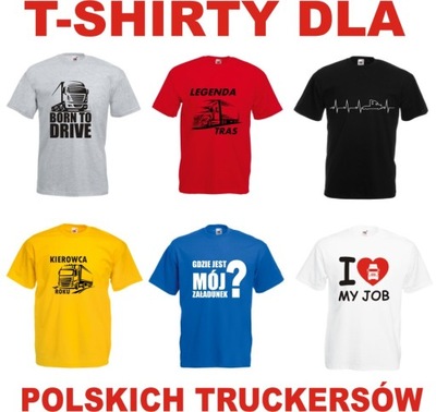 KOSZULKA CON NADRUKIEM PARA KIEROWCOW TIROW TRUCK TIR  