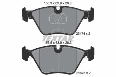 Bmw e46 m3 передня частина brake гальмівні колодки textar 2347402 oem 34112282995 фото №1