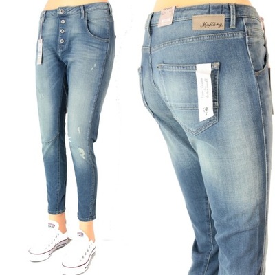 MUSTANG TAPERED SLIM JEANSY HIGHT RISE 7/8 W31 L32