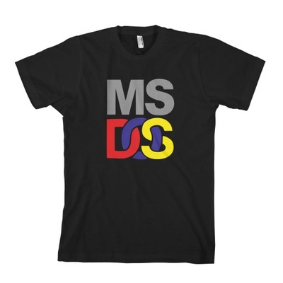 MS DOS retro informatyk koszulka męska