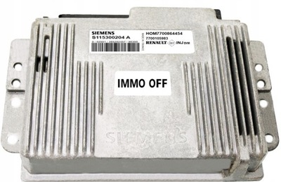 ECU RENAULT 1.6 S115300204A HOM7700864454 IMMO APAGADO  