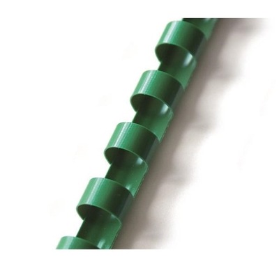 Grzbiety do bindowania plastikowe zielone 14 mm