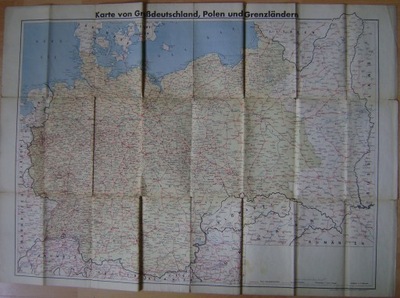 WIELKIE NIEMCY -MAPA-POLSKA CZECHY AUSTRIA -rok?