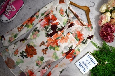 H&M BLUZKA W KWIATOWY PRINT NA WIOSNĘ JAK NOWA__38 M B220