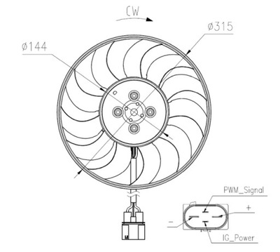 VENTILADOR DEL RADIADOR DEL MOTOR AUDI A3, Q3, TT  