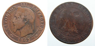 2241. FRANCJA 5 CENTYMÓW, 1863