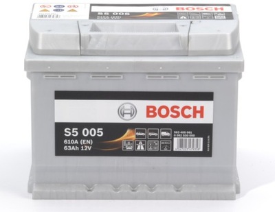 АКУМУЛЯТОР BOSCH S5 12V 63AH 610A